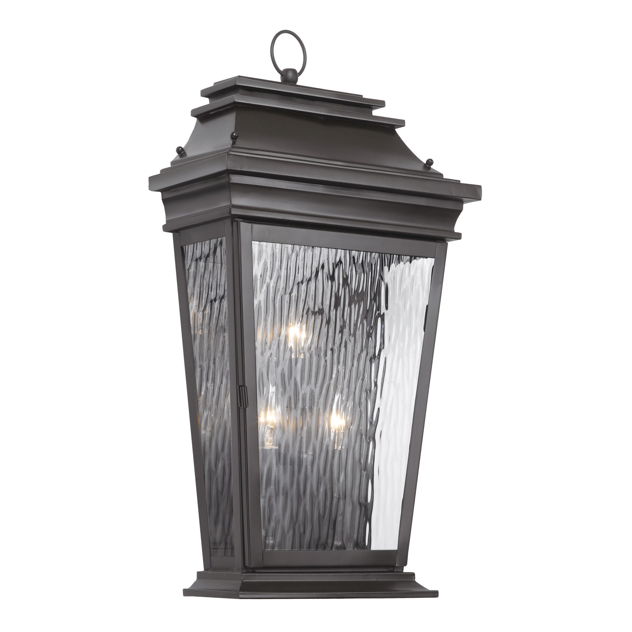 Provincial Collection Outdoor Solid Brass Charcoal Finish Wall Lantern