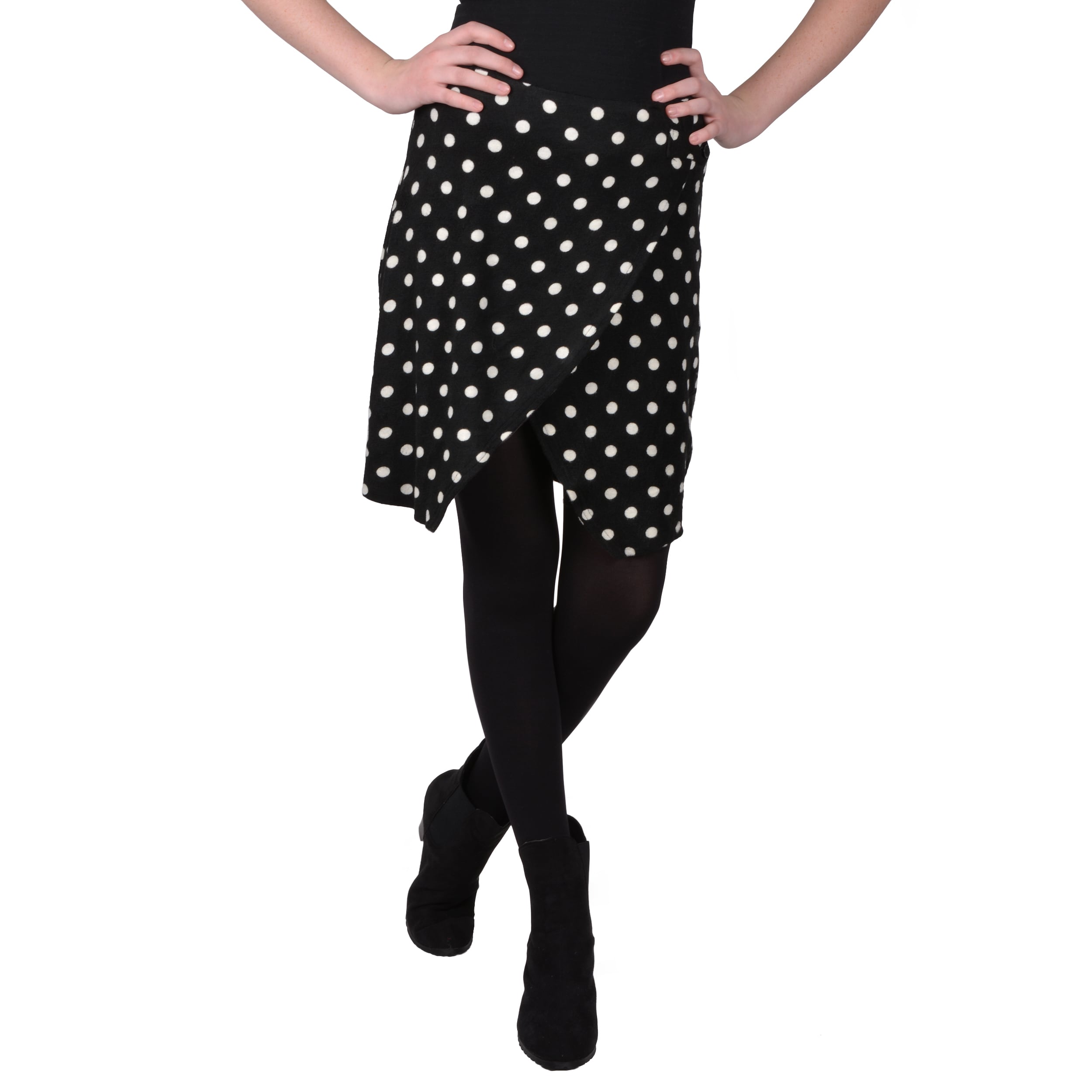 Journee Collection Juniors Polka dot Wrap Skirt