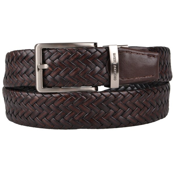 Geoffrey Beene Men's Genuine Leather Braided Reversible Belt - 15902852 ...