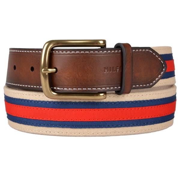 Tommy Hilfiger Mens Reversible Canvas Belt