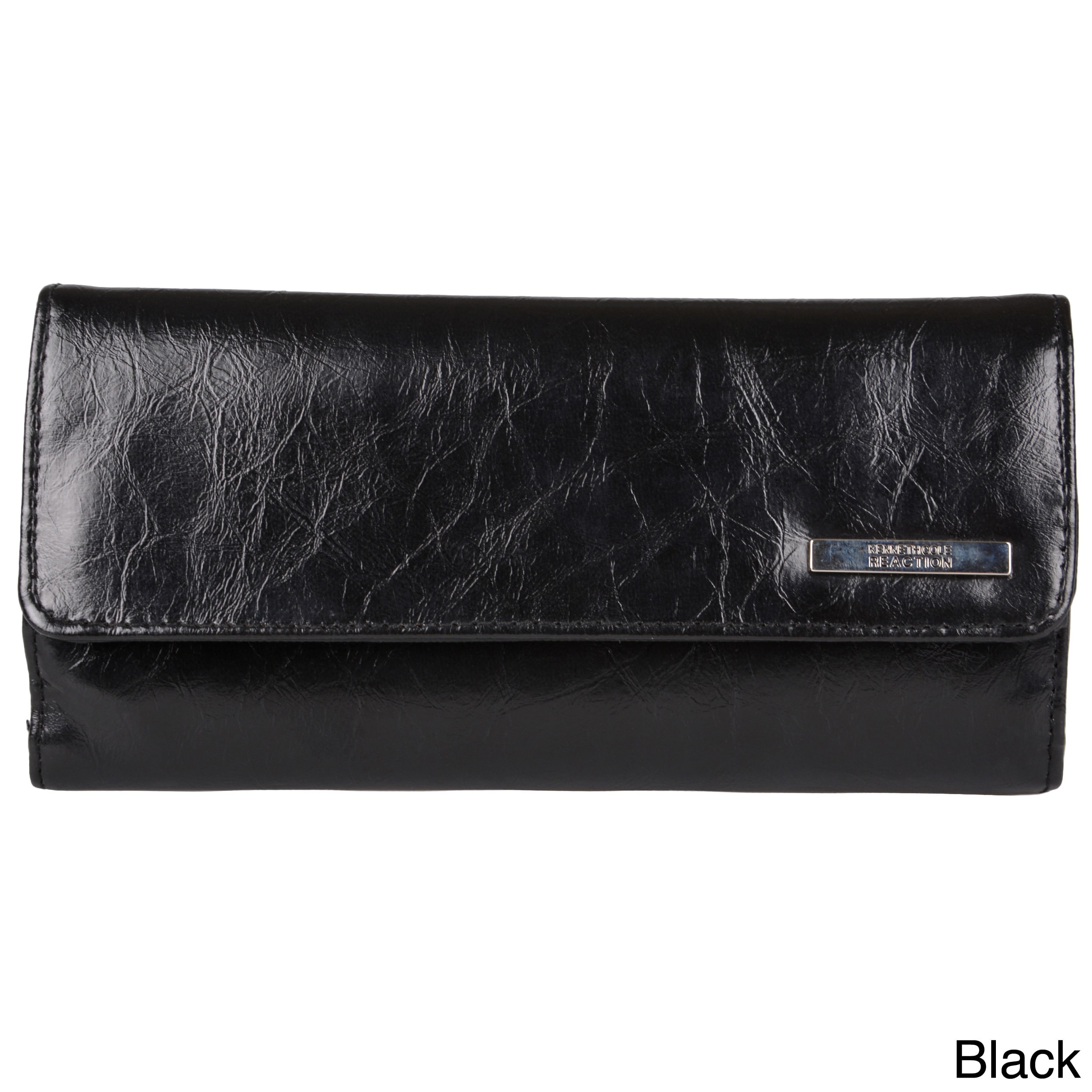 Kenneth Cole Reaction Womens Elongated Clutch Wallet With Faux leather Exterior