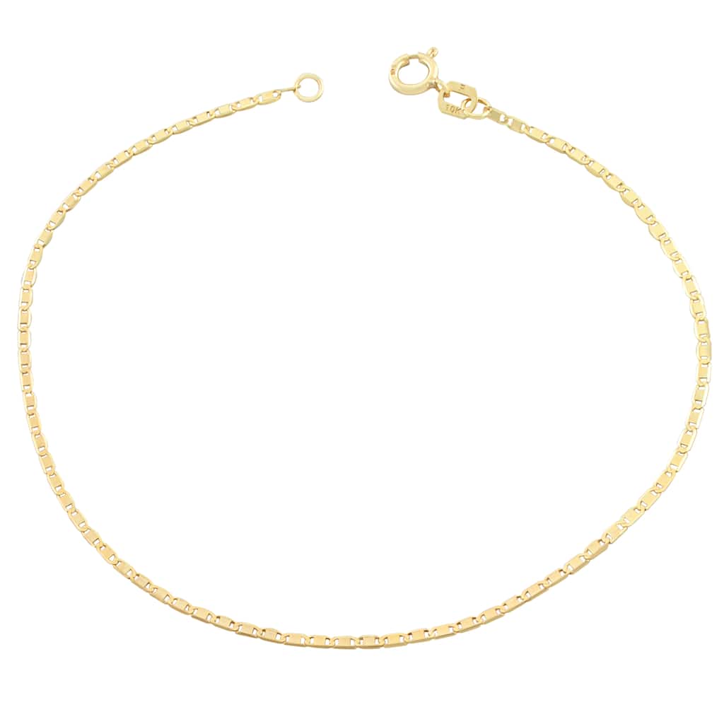 Fremada 10k Yellow Gold Petite Valentino Chain Bracelet (7.5 inch)