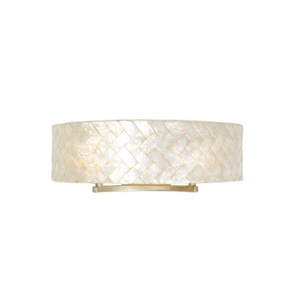 slide 2 of 9, Radius 2-light Gold Dust Vanity
