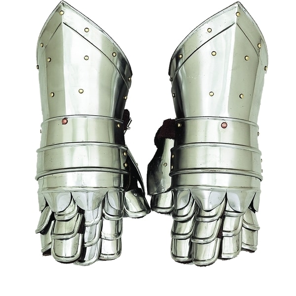 Decorative Metal Armour Gloves - Free Shipping Today - Overstock.com ...