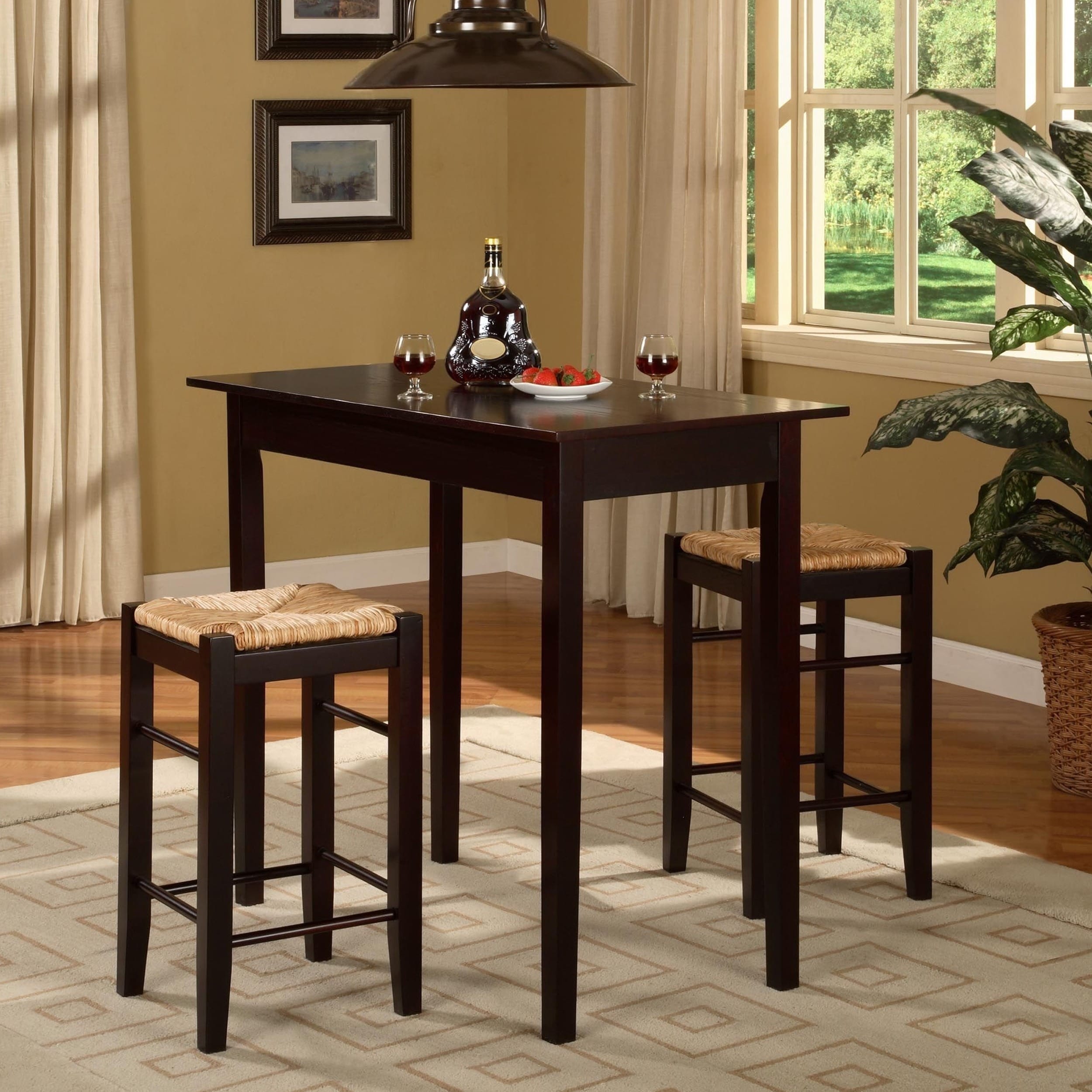 Linon Home Decor Products Inc. Tavern 3 piece Counter Set Brown Size 3 Piece Sets