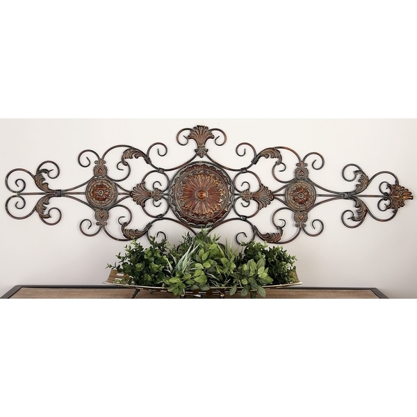 Shop Traditional 55 Inch Scroll and Acanthus Leaf Wall ... Shop Traditional 55 Inch Scroll and Acanthus Leaf Wall ... on Iron Wall Sconces For Flowers Wall Decor id=23637