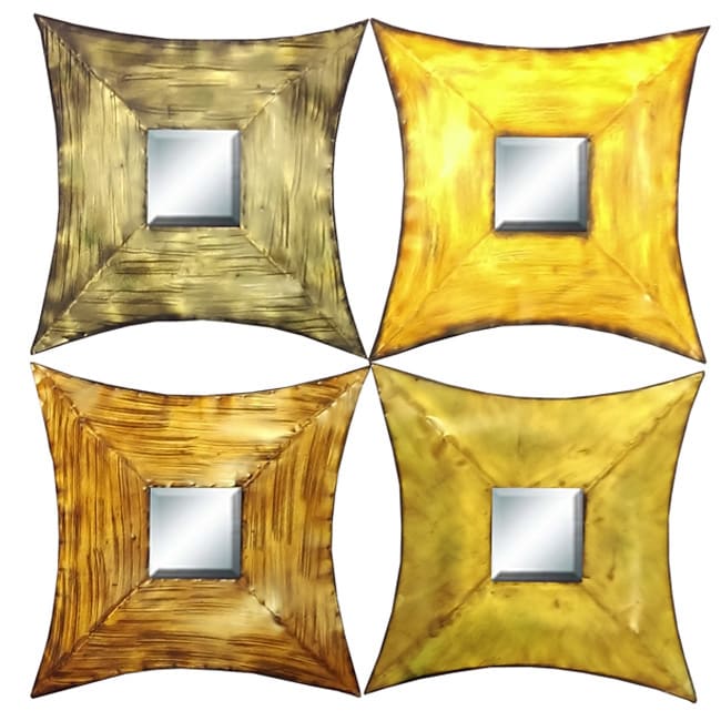 Metal Mirrors Set Of Four