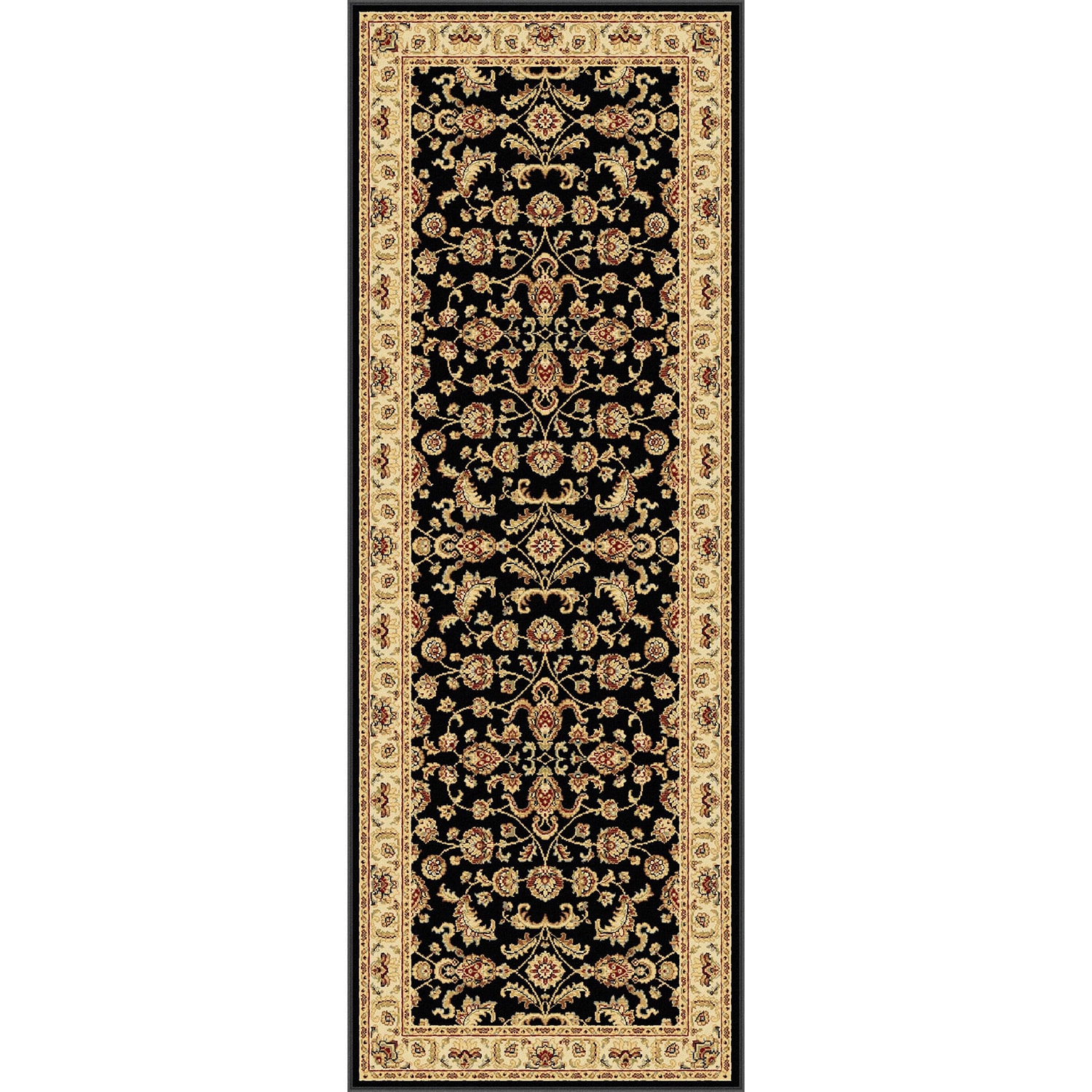 Centennial 107553 Black Traditional Area Rug (27 X 73)