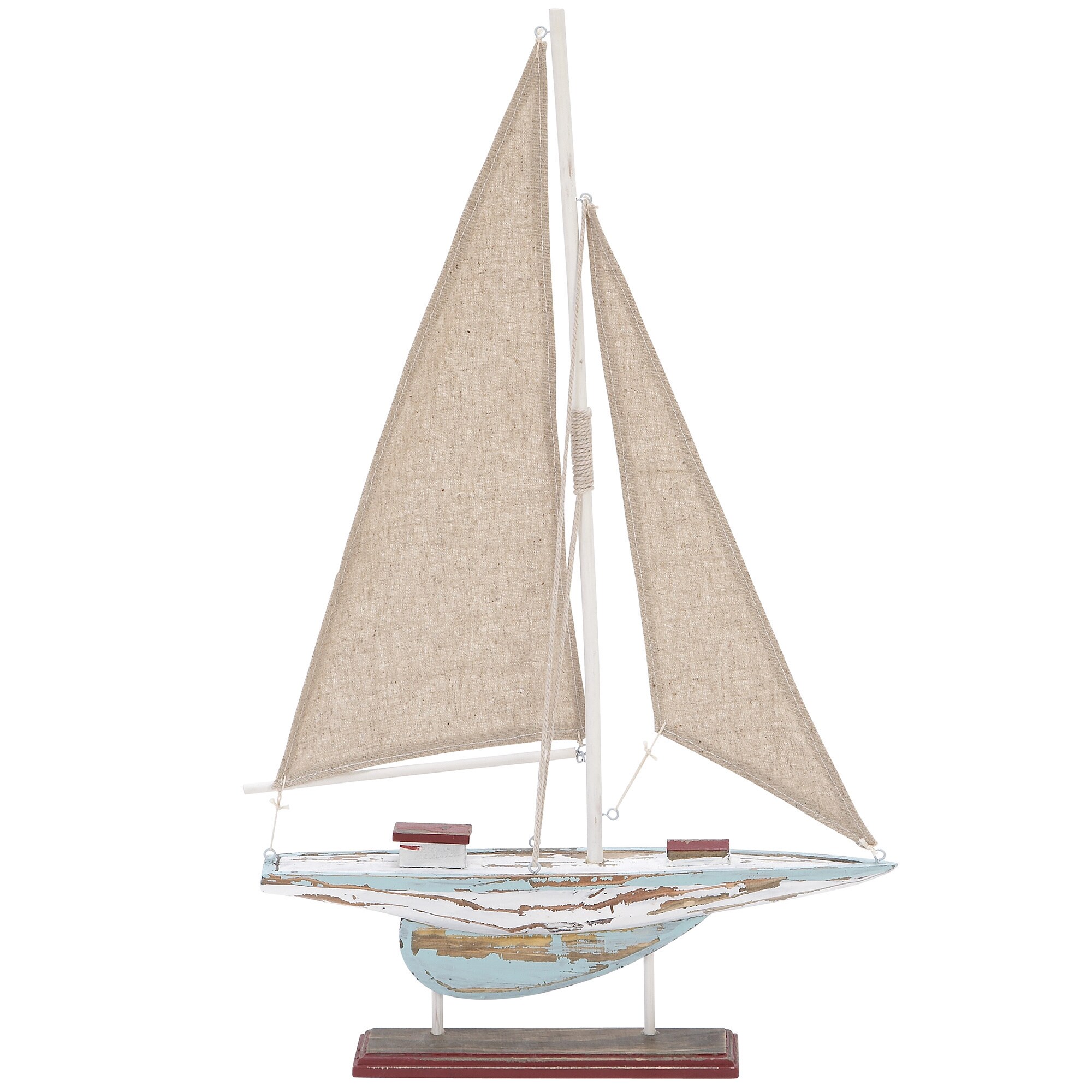 Nautical Decor Sea Blue Sailboat Figure