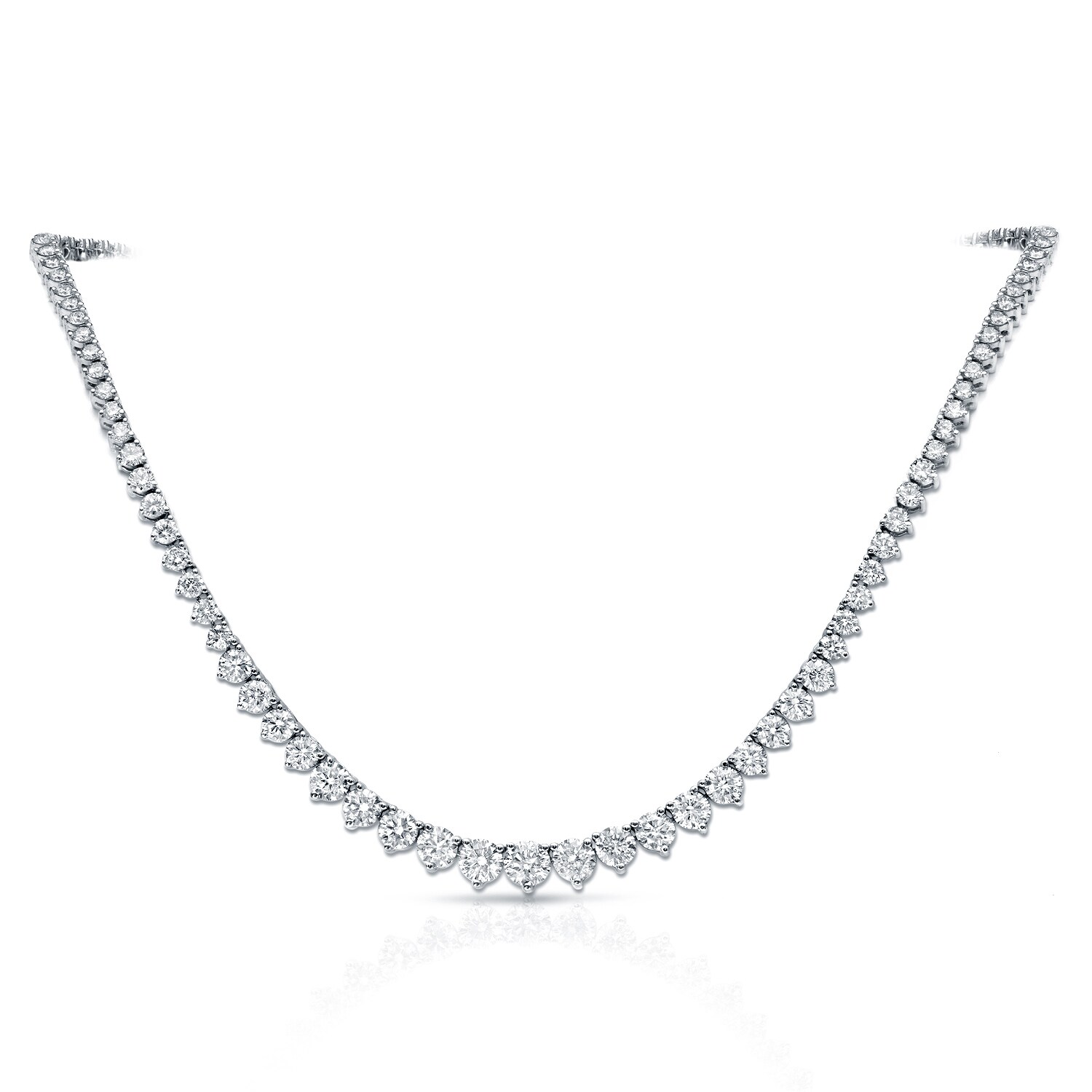 Auriya 14k Gold 16ctw Diamond Riviera Tennis Necklace (H-I, SI1-SI2)