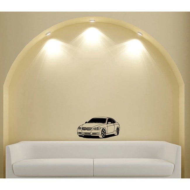 Bmw 3 Series Transport Design Vinyl Wall Art Decal (Glossy blackEasy to apply and remove, instructions includedDimensions 25 inches wide x 35 inches long )