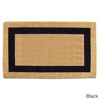 A1 Home Collections A1hc Dirt Trapper Black/Beige 23 in. x 38 in. Rubber and Coir Heavy Weight Large Monogrammed A Doormat