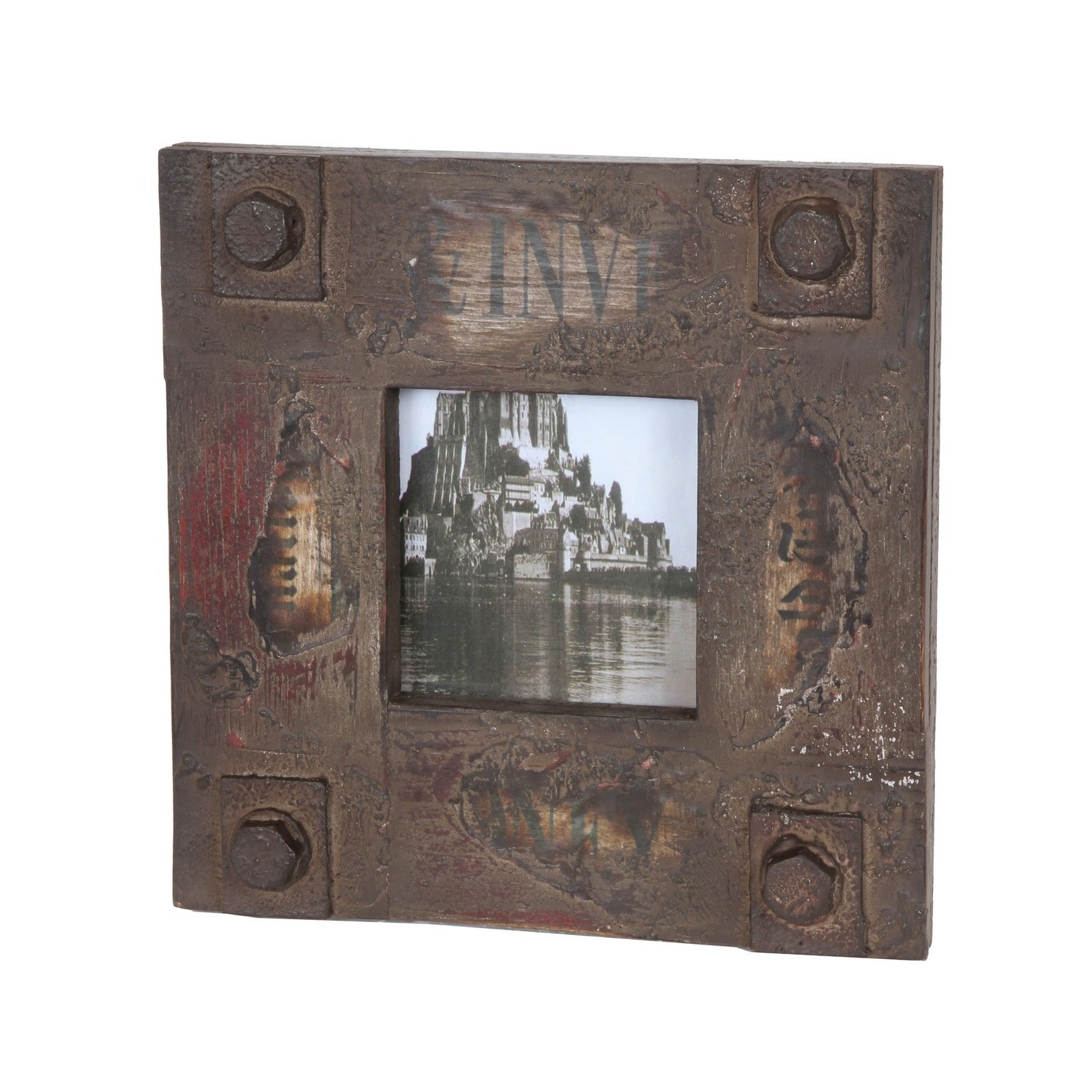 Privilege Privilege 4x4 inch Vintage Wood Photo Frame Brown Size Other