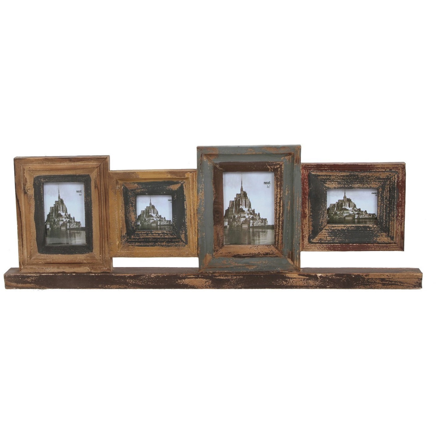 Privilege Privilege 4 opening Reclaimed Wood Photo Frame Brown Size Other