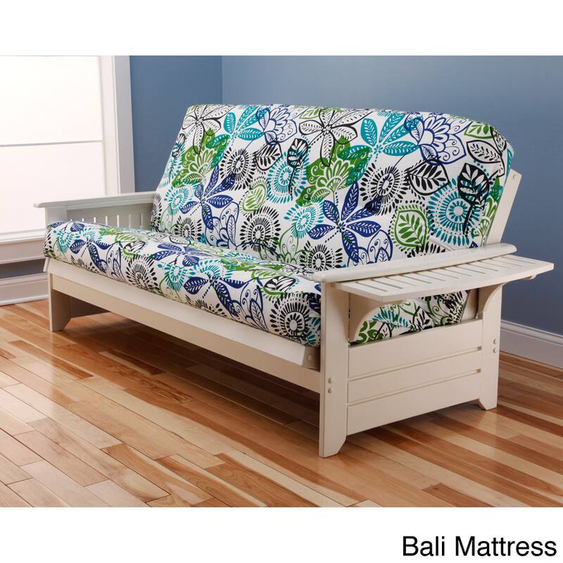 Copper Grove Dixie Futon Set in Antique White Wood with Innerspring Mattress