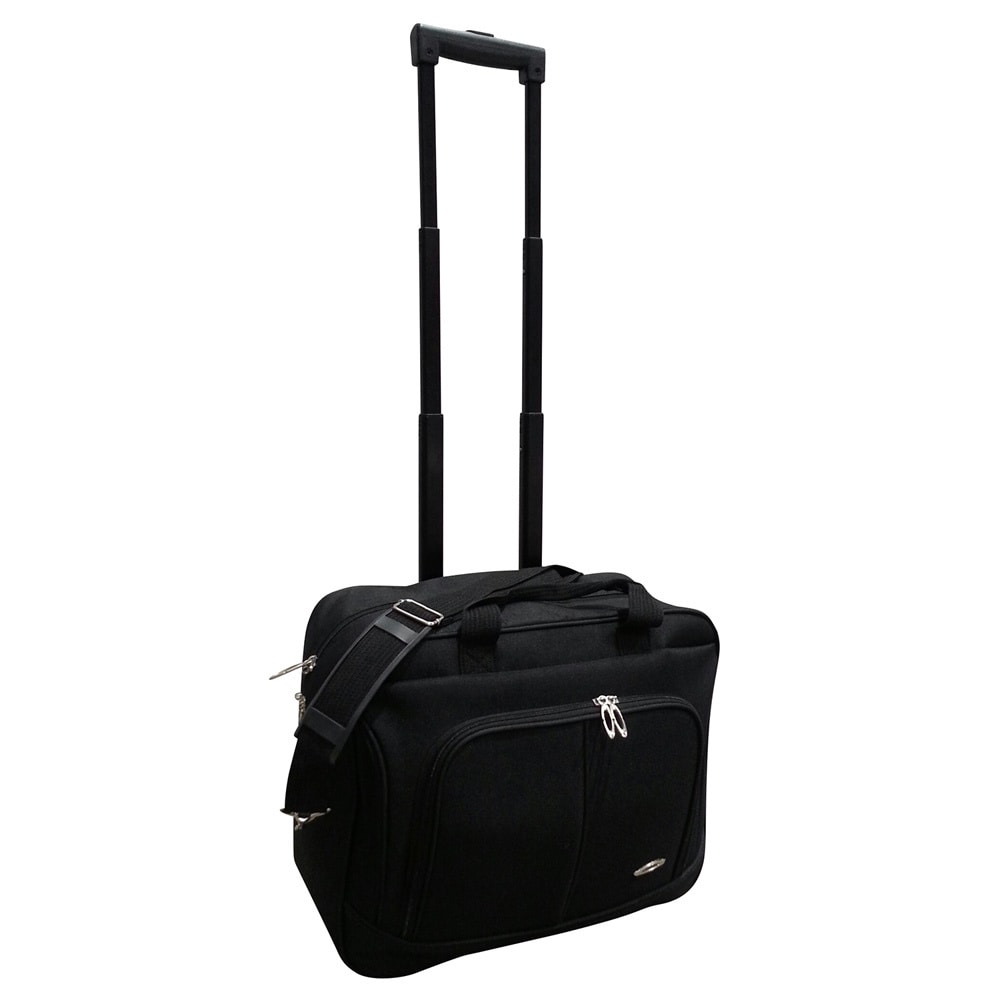 carry on bag with wheels and shoulder strap