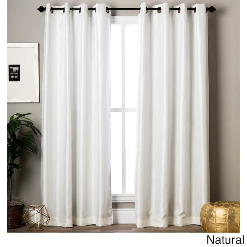 Maytex Jardin Blackout Room Darkening 84-inch Window Curtain Panel - 54 x 84 - 54 x 84 - Natural - Blackout
