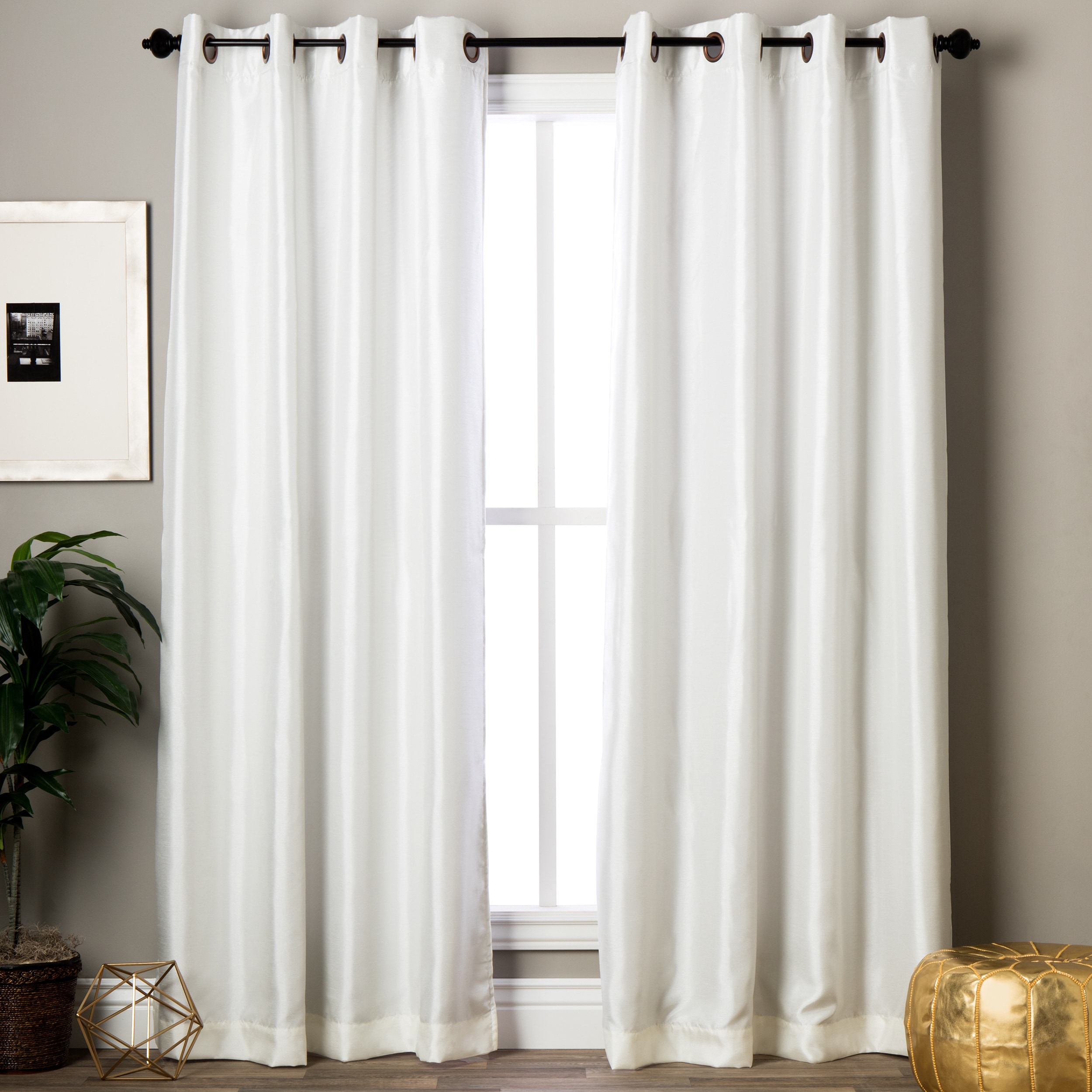 Maytex Jardin Blackout Room Darkening 84 Inch Window Curtain Panel 54 X 84 54 X 84 Overstock 8643902 Natural Blackout