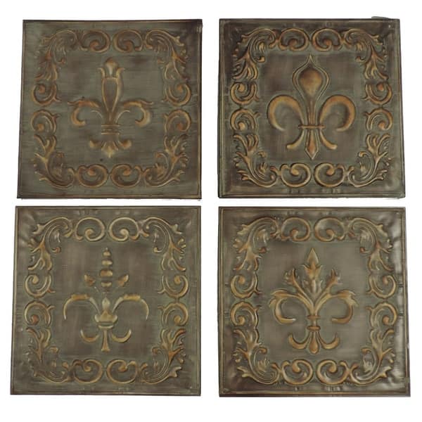 Shop Set Of 4 Rustic 16 Inch Fleur De Lis Wall Decor By Studio 350