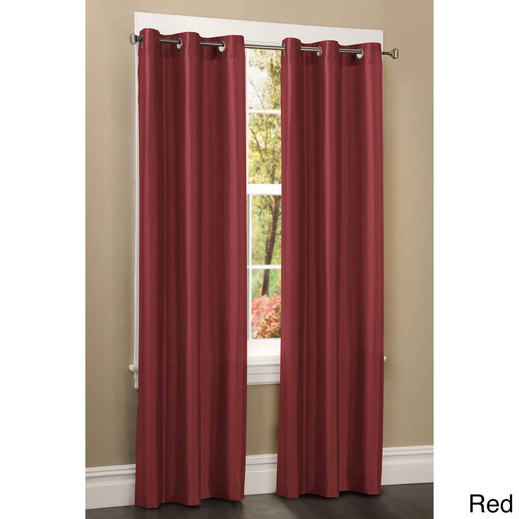 Faux Silk Grommet 84 inch Curtain Panel - 40 x 84 - 40 x 84