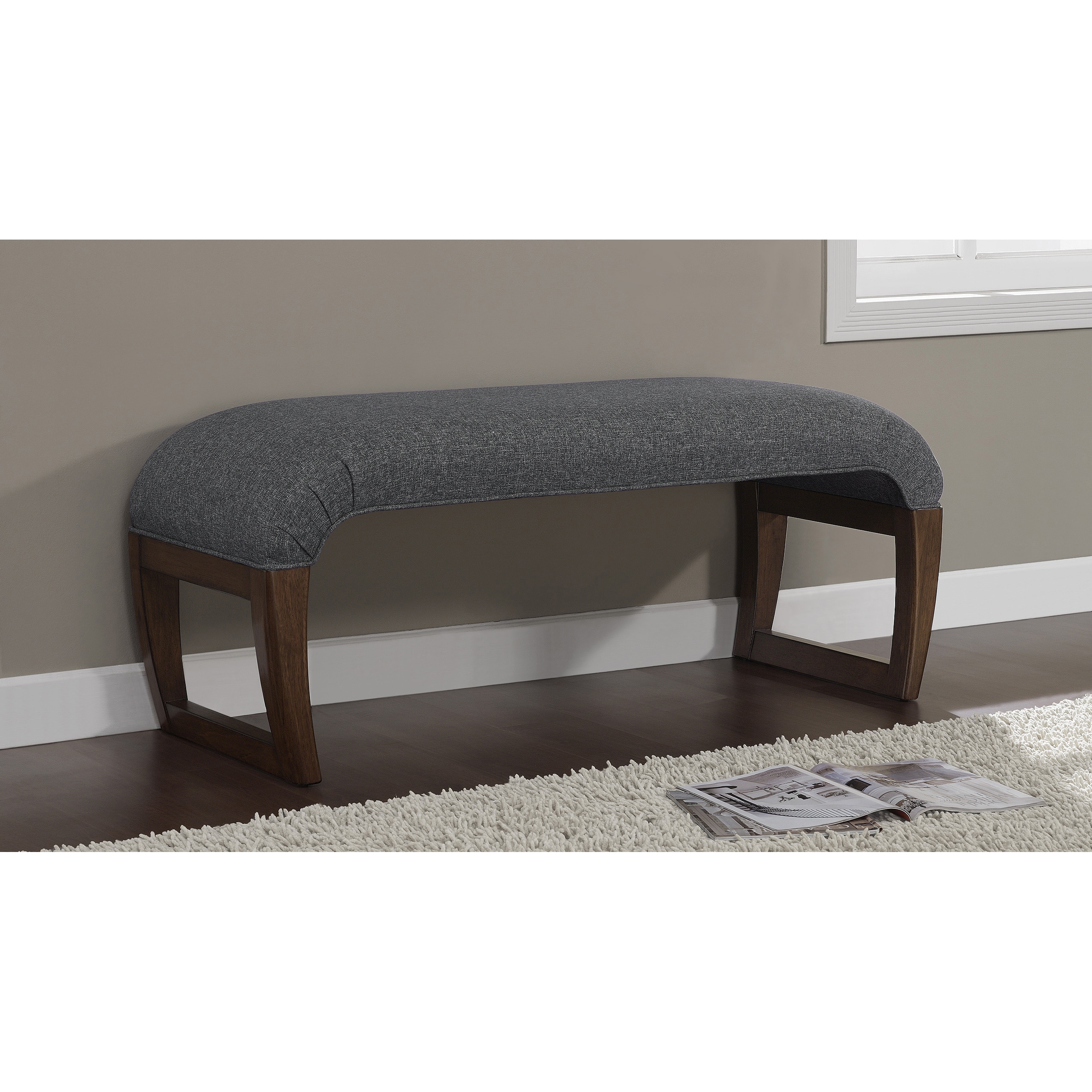 Granite Grey Curved Waterfall Window Bench