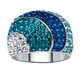 Shop Teal, Blue and Aqua Crystal Dome Ring Made With SWAROVSKI ELEMENTS