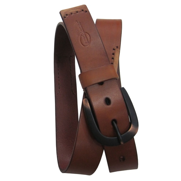 Shop Amerileather Men&#39;s Tumbled Leather Belt - Free Shipping On Orders Over $45 - Overstock ...