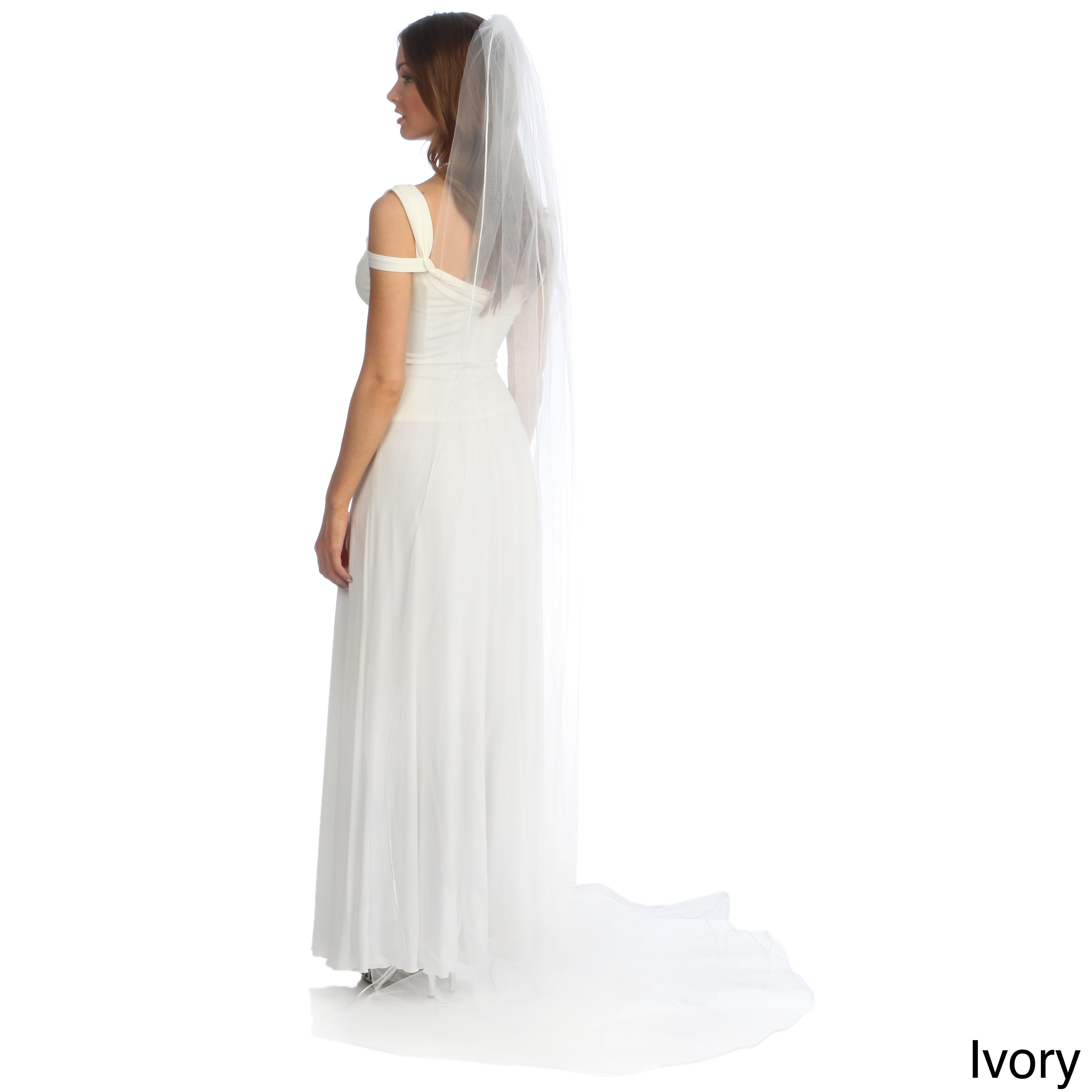 Bridal Veil Company Inc. Amour Bridal Single Tier Cathedral Veil White Size One Size Fits Most