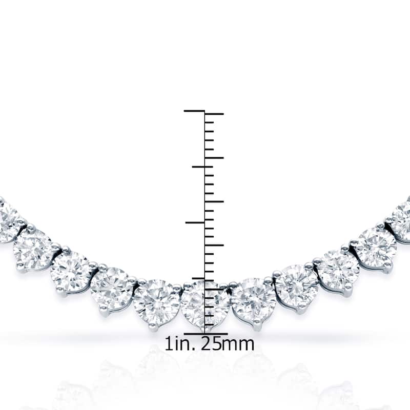 Auriya 18k Gold 12 7/8ct TDW Diamond Riviera Tennis Necklace (H-I, VS1-VS2)