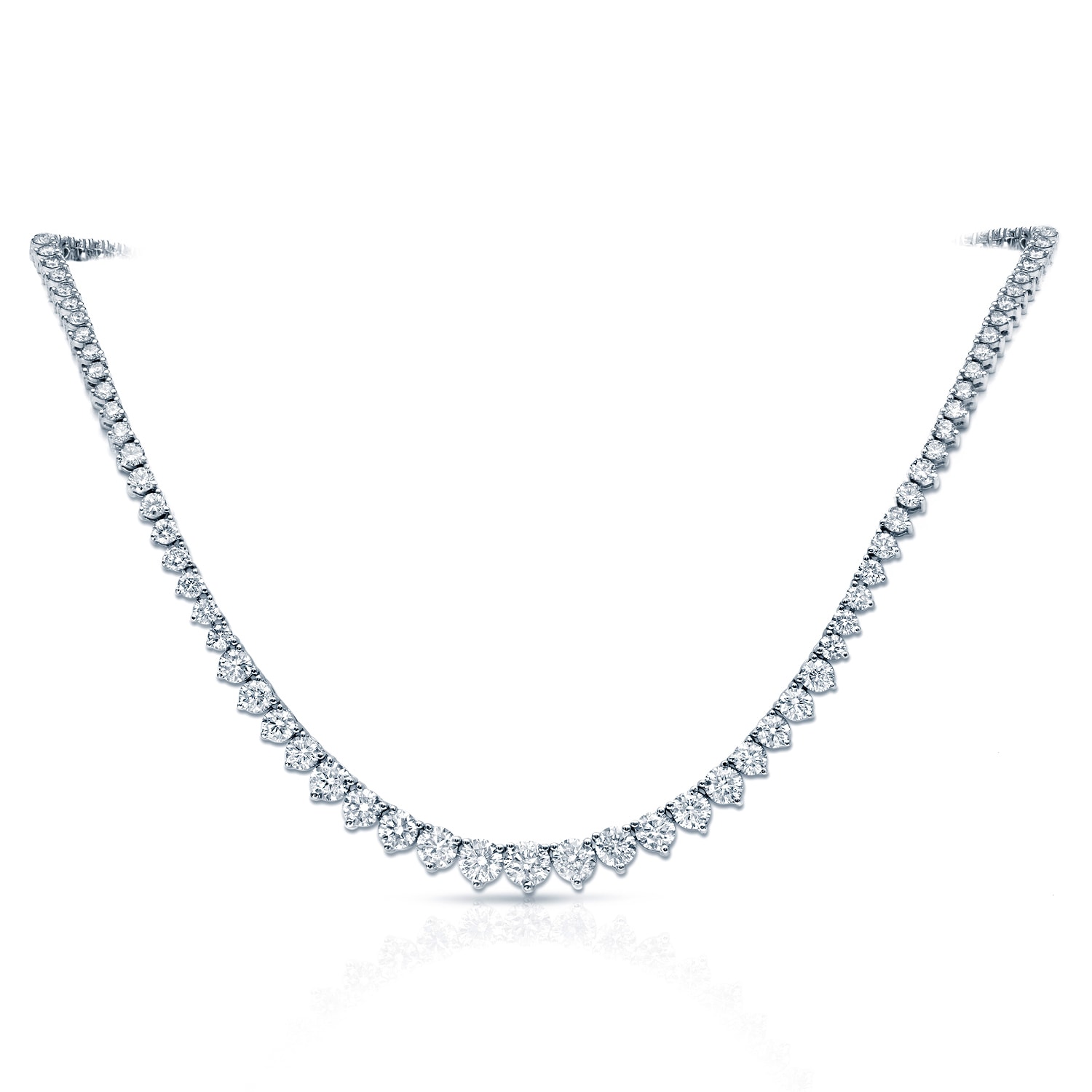 Auriya 18k Gold 12 7/8ct TDW Diamond Riviera Tennis Necklace (H-I, VS1-VS2)