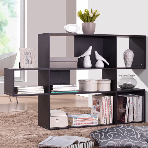 Baxton Studio Lanahan Espresso 3-level Modern Display Shelf