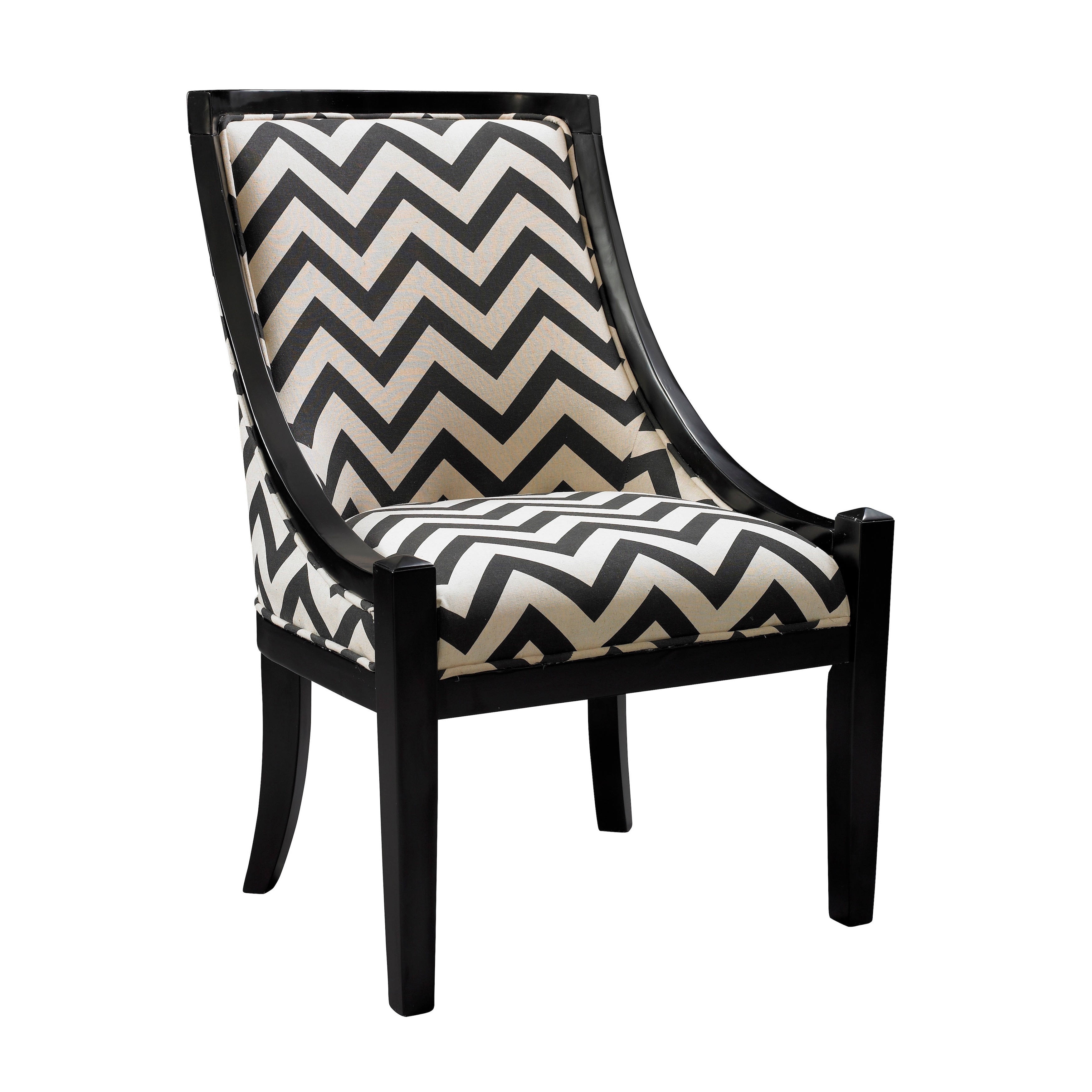 Carnegie Black Chevron Chair