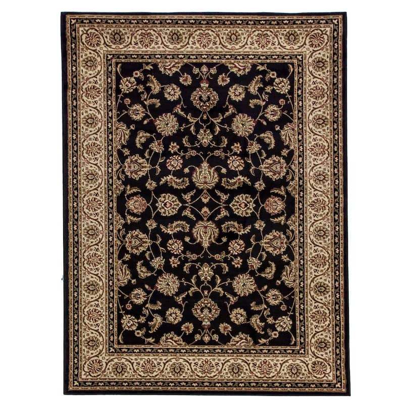 Well Woven Ariana Palace Area Rug - 5'3 x 7'3 - Black - 5' 3" x 7' 3" - Rectangle