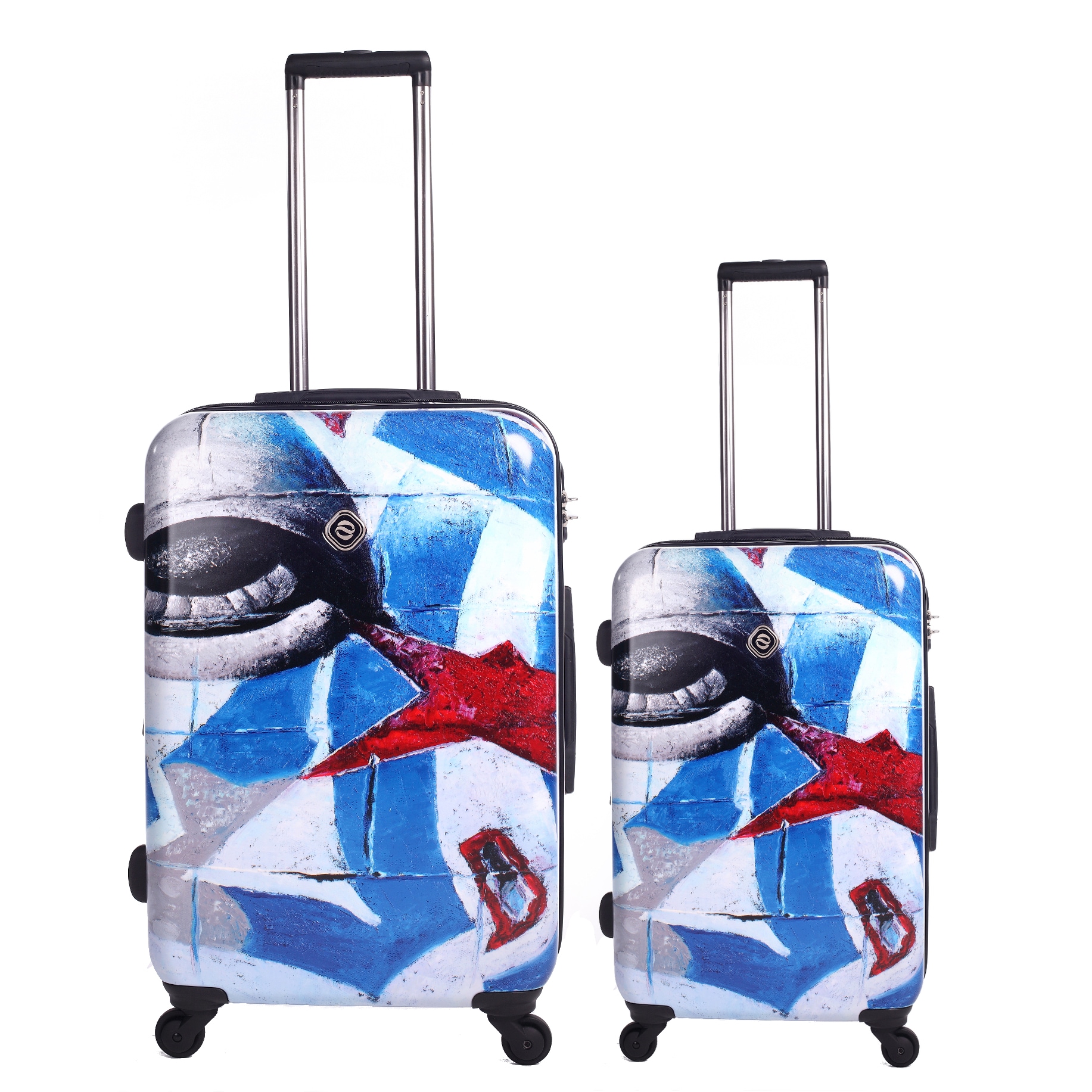 Neocover Eye See America 2 piece Hardside Spinner Luggage Set