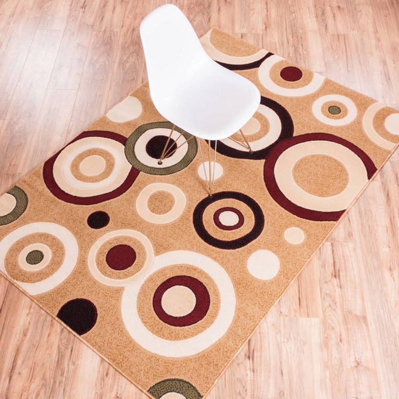 Circles Beige Rug (27 X 311)