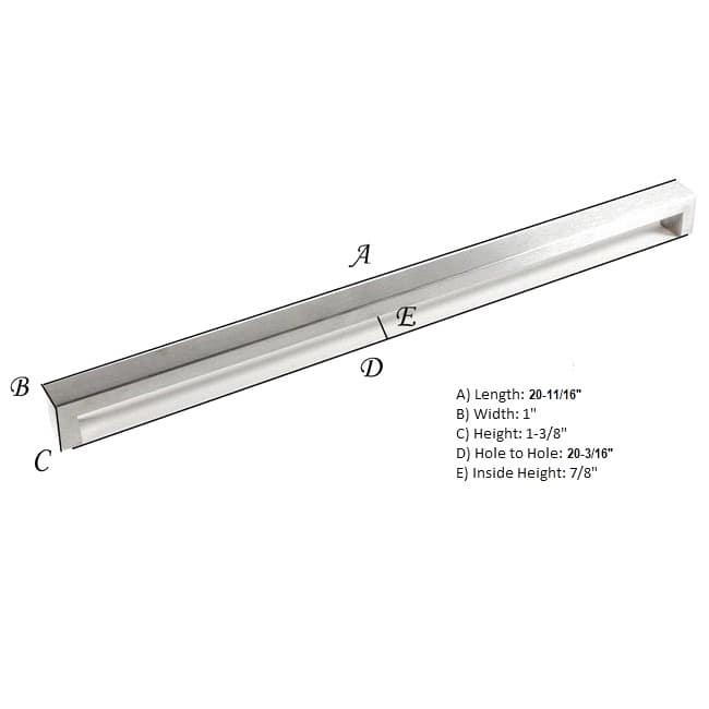 Contemporary Stainless Steel Bold Design Cabinet Bar Pull Handle (Set of 15)