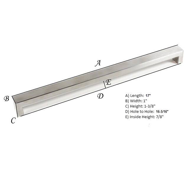 Contemporary Stainless Steel Bold Design Cabinet Bar Pull Handle (Set of 15)