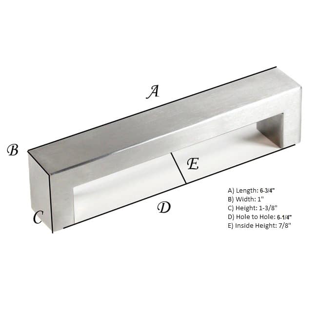 Contemporary Stainless Steel Bold Design Cabinet Bar Pull Handle (Set of 15)