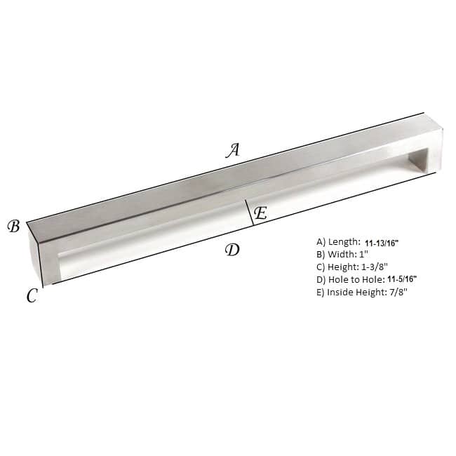 Contemporary Stainless Steel Bold Design Cabinet Bar Pull Handle (Set of 15)