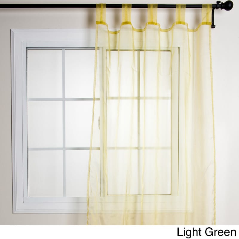 Tissue Organza Sheer Tab Top Curtain Panel