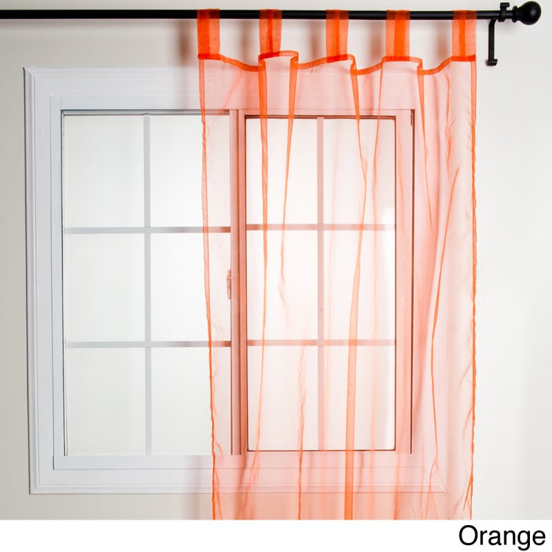 Tissue Organza Sheer Tab Top Curtain Panel