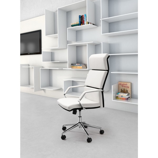 Porch & Den Hillcrest White Office Chair