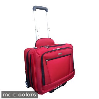 red rolling briefcase