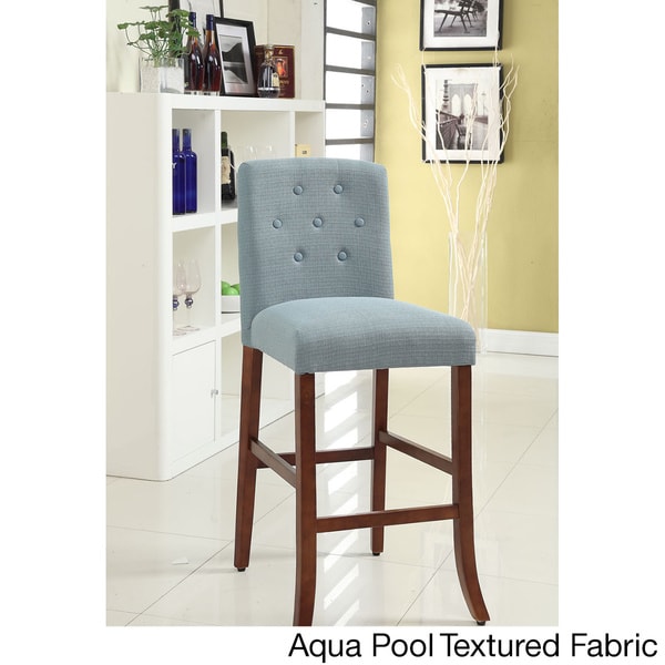 Solid Wood Tufted Parson Barstool Bar Stools