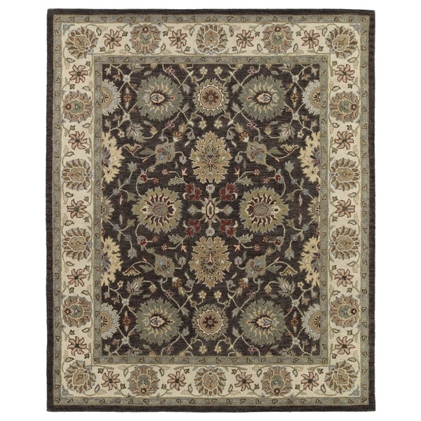 Hand-Tufted Joaquin Brown Kashan Wool Rug - 8' x 10'