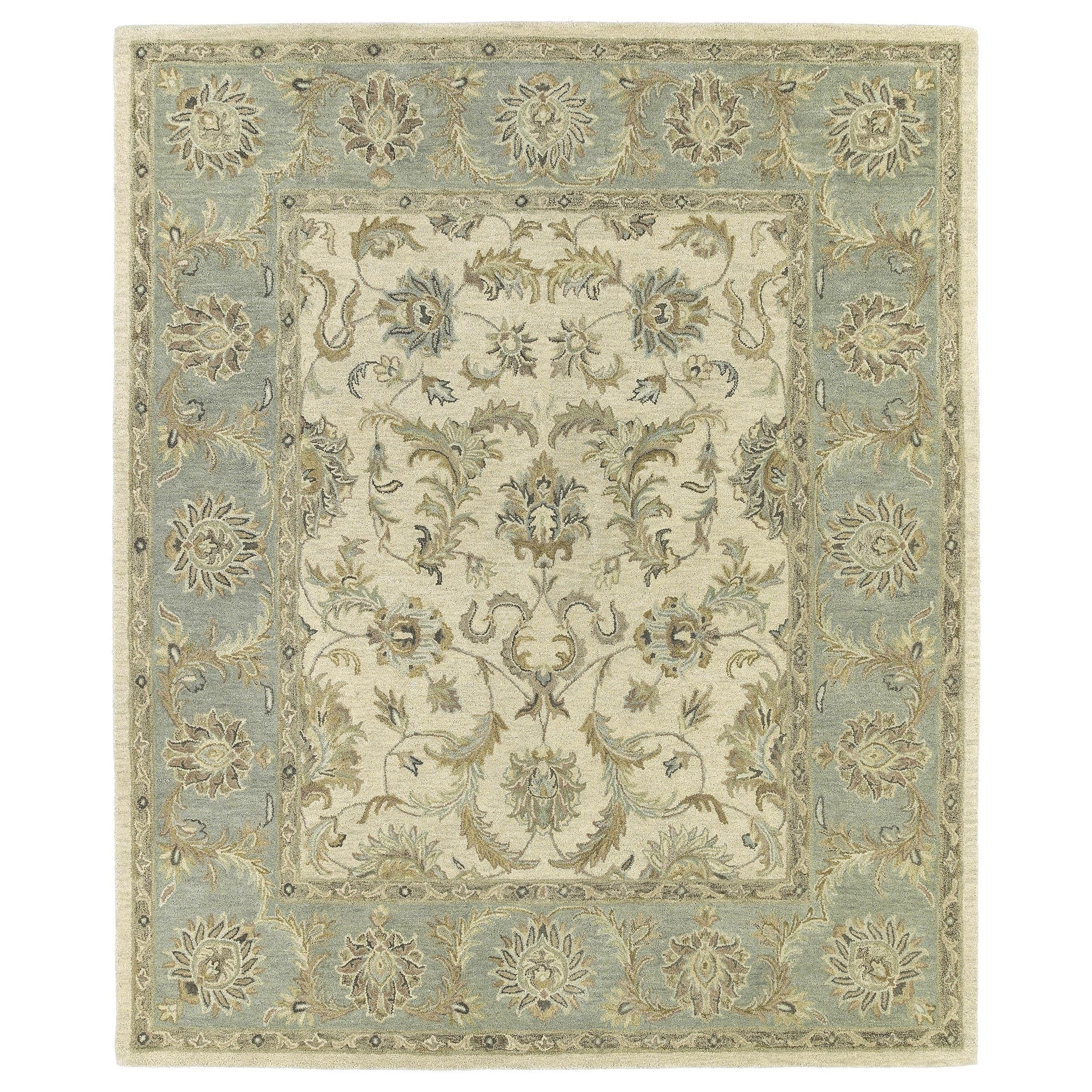 Hand tufted Joaquin Beige Kashan Wool Rug (8 X 10)