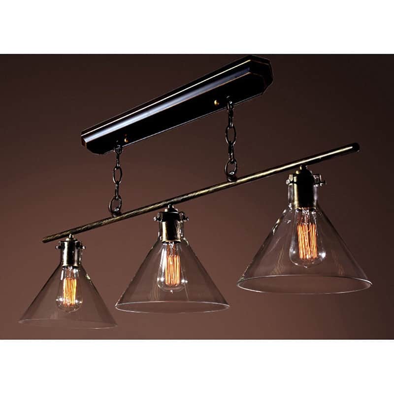 Amerie 3-light Black Island Edison Chandelier