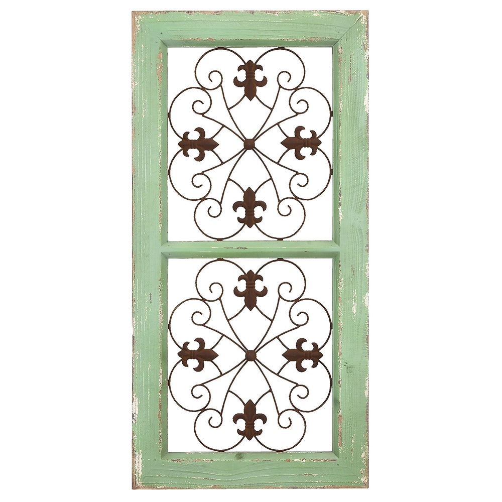 Traditional Rustic Finish Metal And Wooden Wall Panel