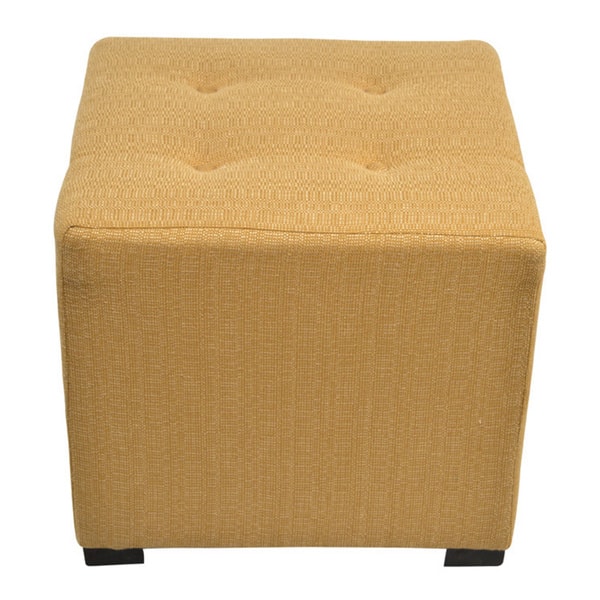 Porch & Den Cordoba 4-button Tufted Square Ottoman - Fawn