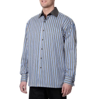 Steve Harvey Men's Stripes Button Down Shirt - Overstock™ Shopping ...